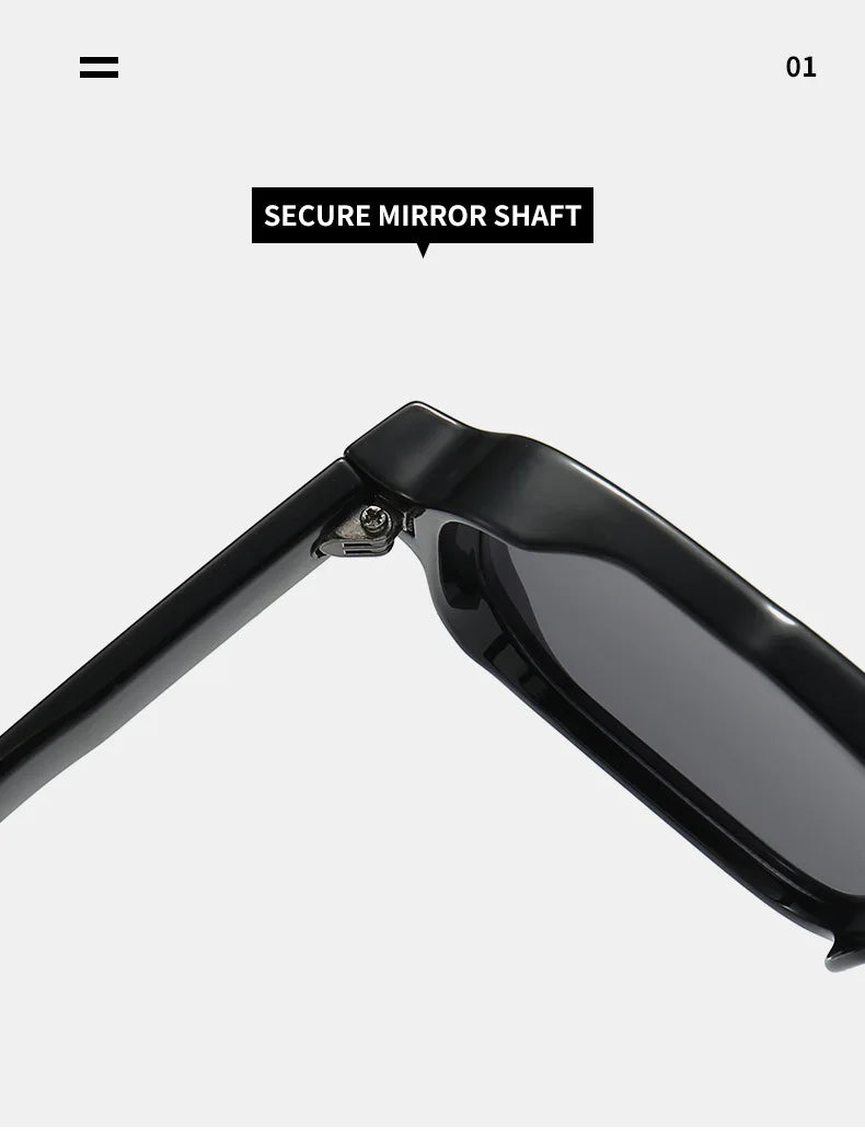 Retro Double Bridge Square Sunglasses – Luxury Rivet Design UV400 Unisex