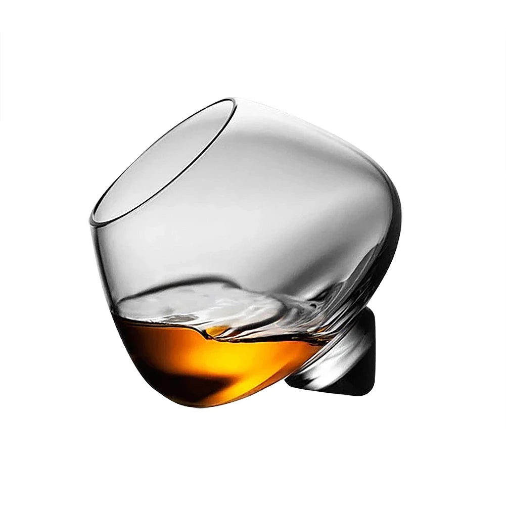 Spinning Brandy Tumbler – 250ml Big Belly Whiskey Cocktail Glass
