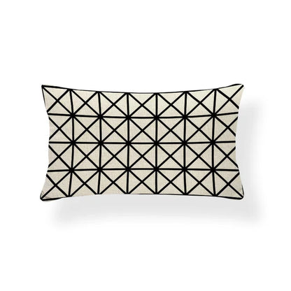 Nordic Geometric Zigzag Rectangle Cushion Cover – Cotton Linen Throw Pillow Cover 30x50CM