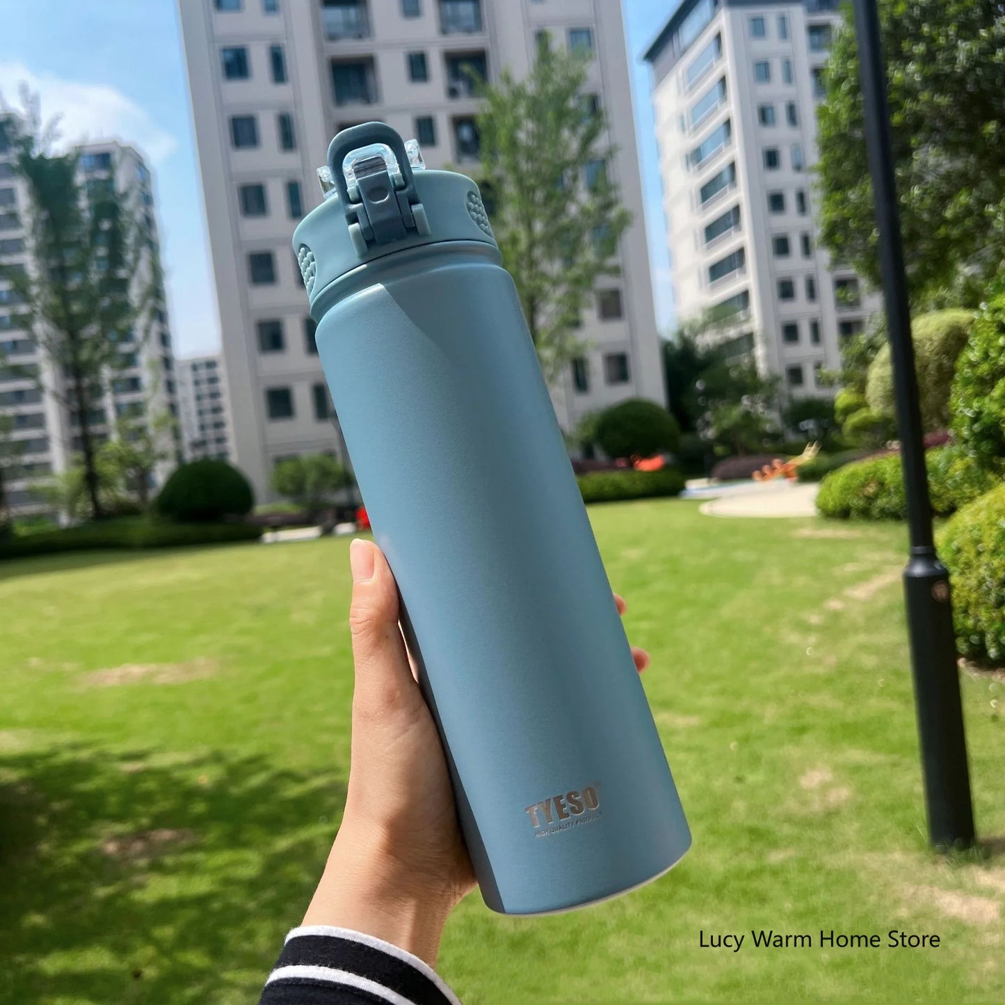 Thermal Water Bottle with Straw 600/750ML – Stainless Steel Hot & Cold Mug