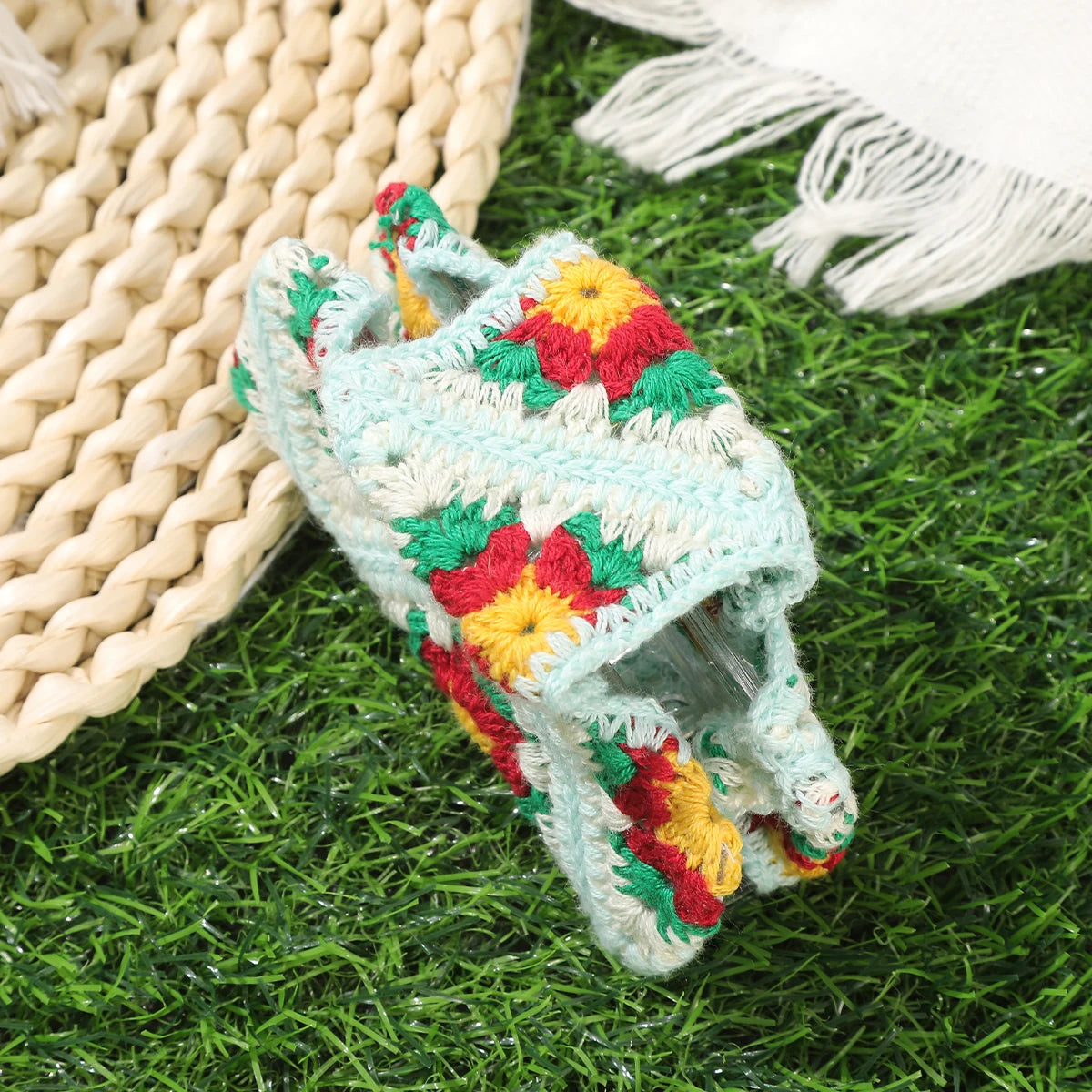 Knitting Hair Claw Girls Women Crochet Handmade Hairpin Fashion Floral Hairpin Crabs Girls Hawaii Bohemia Hair Accessories