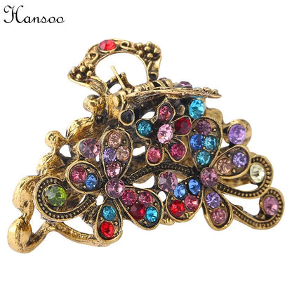 Large Frosted Square Hair Claw Clip – Solid Color Barrette for Women & Girls