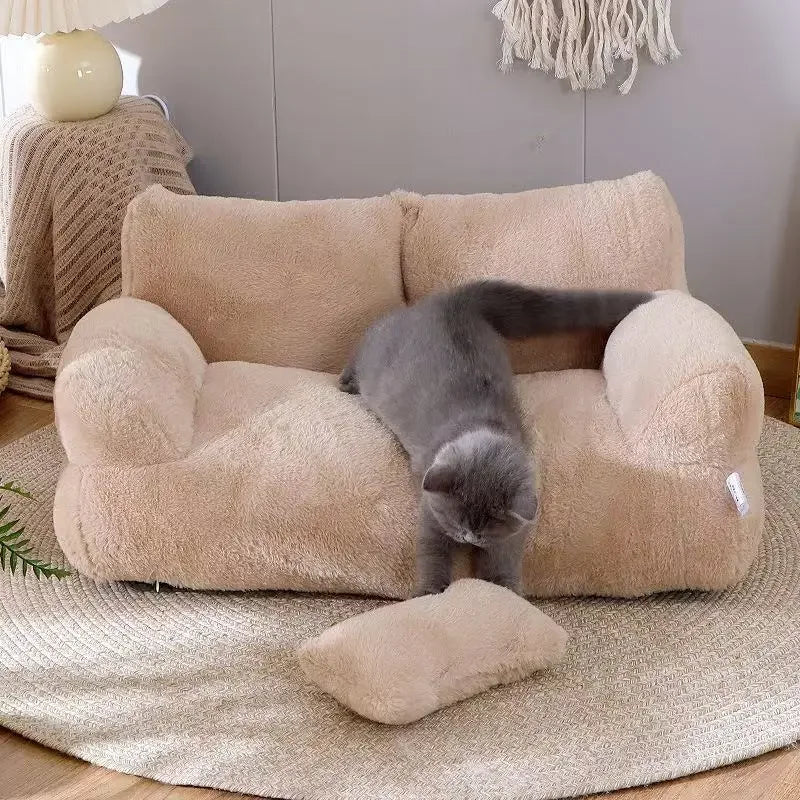 4-Season Removable Pet Sofa Bed - Extra Large Washable Bed for Cats & Dogs