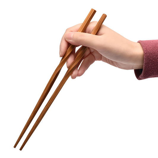 5pairs Bamboo Chopsticks Dinnerware Set Household Hotel Dining Chopsticks Carbonized Chopstick 24cm Fried Dough Twists chopstick