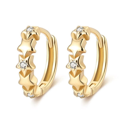 Pandach 925 Silver Pearl Bee Star Moon Stud Earrings – Trending Fashion Jewelry for Women