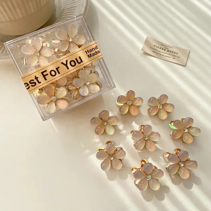 Mini Flower Hair Claw Clips – Colorful Opal Hairpins for Women & Girls (1/10Pcs)