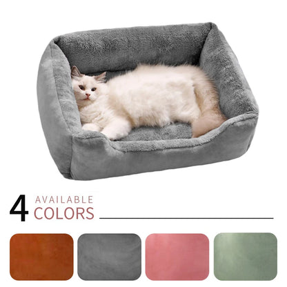 Plush Pet Bed – Soft Oval Mat for Indoor Cats & Dogs | All-Season Comfort