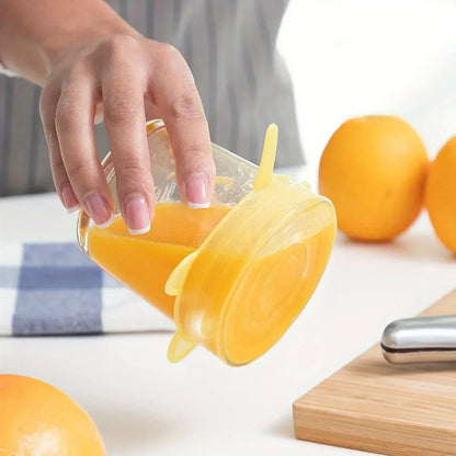 6-Piece Silicone Stretch Lids – Reusable Food Saving Covers for Fruits & Vegetables