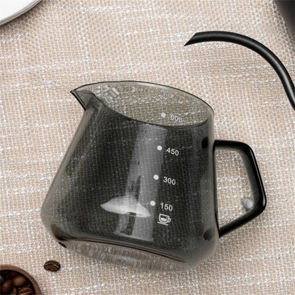 600ML Glass Coffee Server – Pour Over Drip Pot for Home & Camping