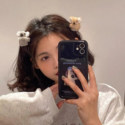 3D Plush Koala Hair Claw Clip – Cute Animal Barrette for Women & Girls