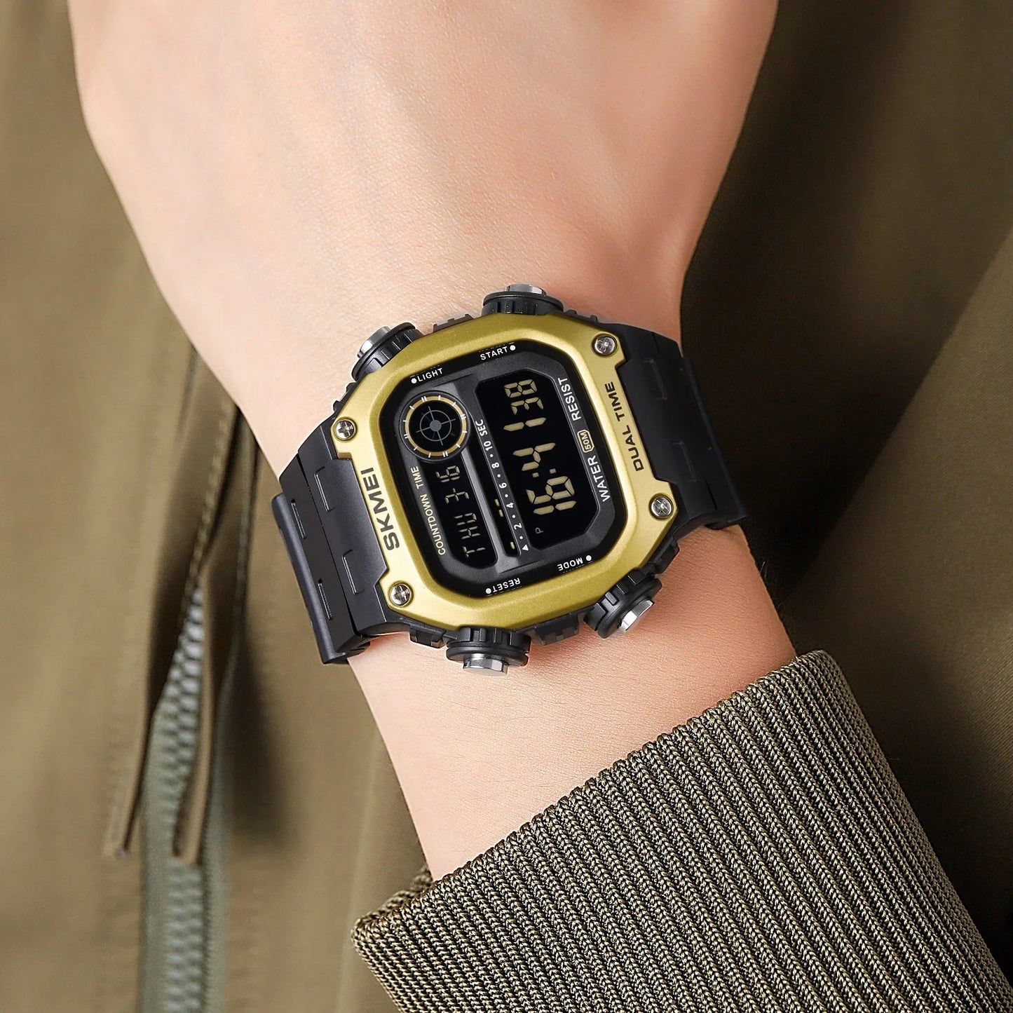 SKMEI 2126 Digital Countdown Sports Watches for Men LED Display Waterproof Stopwatch Mens Wristwatch Alarm Clock montre homme - BeeTrendyShop.COM