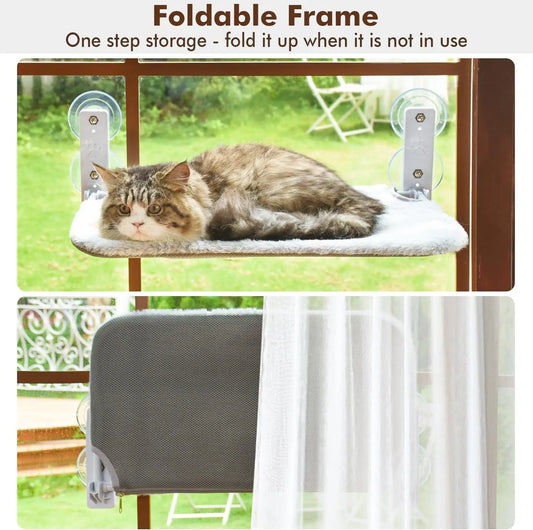 9-Style Window Cat Hammock - Cozy Hanging Bed with Strong Suction Cups