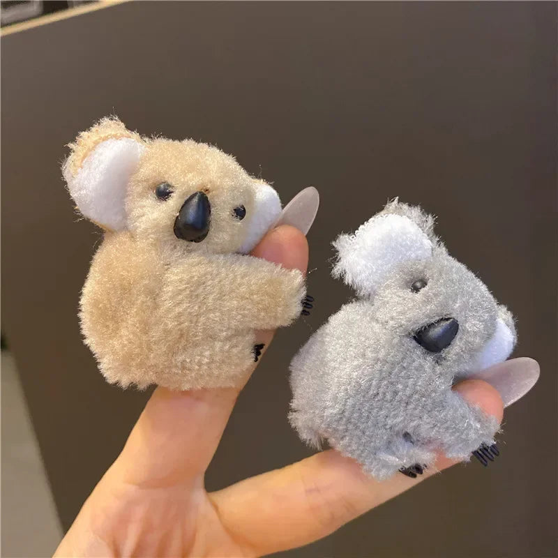 3D Plush Koala Hair Claw Clip – Cute Animal Barrette for Women & Girls