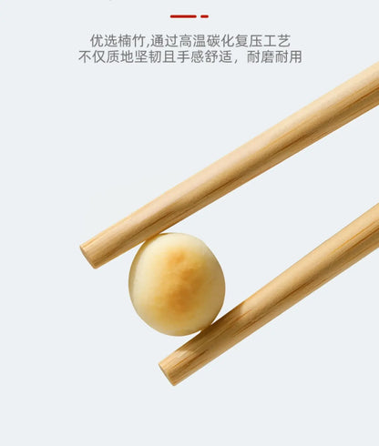 5/10-Pair Chinese Bamboo Chopsticks – Unpainted, Wax-Free, Anti-Slip Japanese Kitchen Utensils