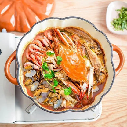 Pumpkin-Shaped Enamel Stock Pot – Non-Stick Multifunction Soup & Stew Cooker