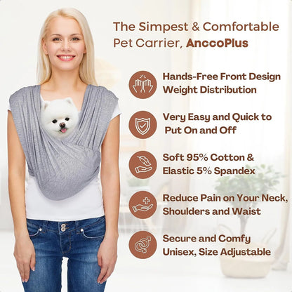 Breathable Dog & Cat Chest Carrier Bag – Soft, Foldable & Portable Travel Bag