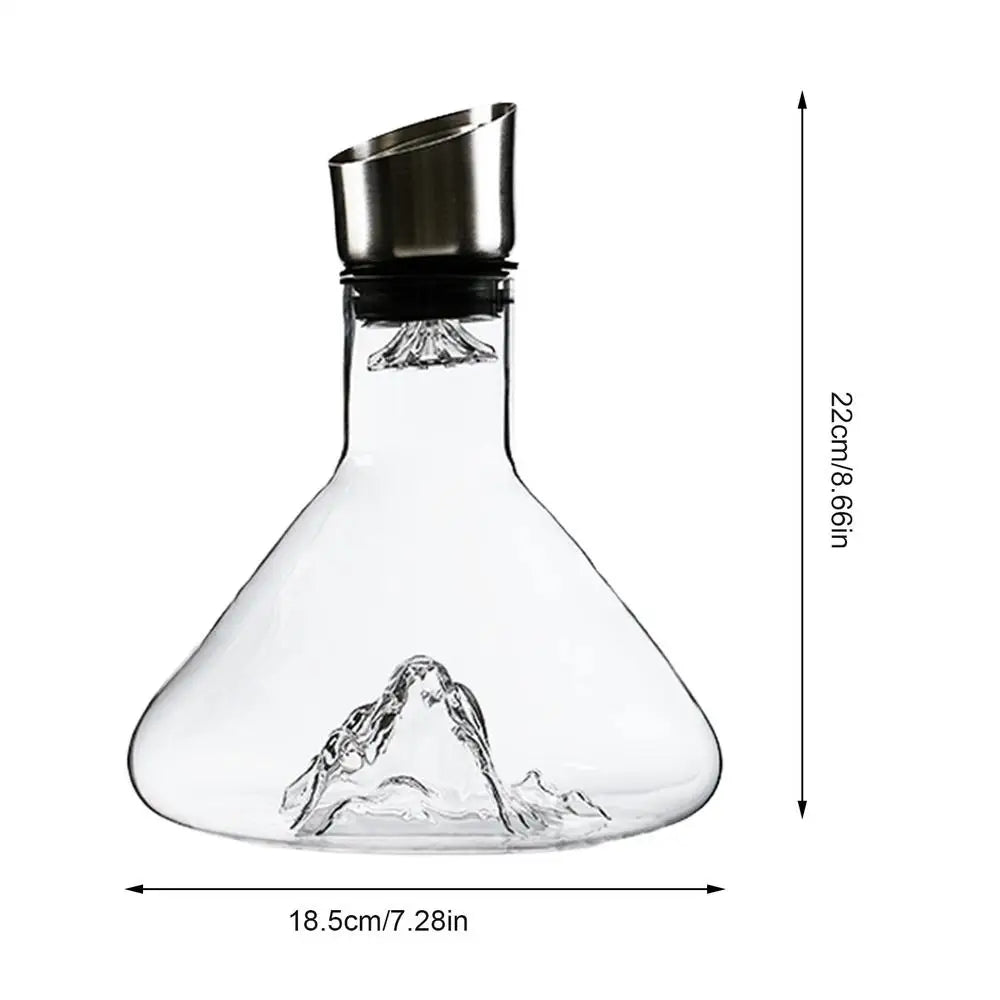 Iceberg Whisky Decanter – 1500ml Lead-Free Crystal Wine Carafe with Aerator