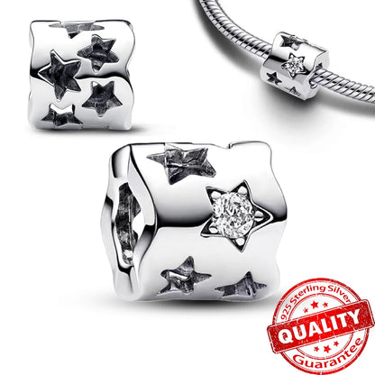 925 Sterling Silver Colorful Sun Moon Stars Dangle Charm – DIY Jewelry