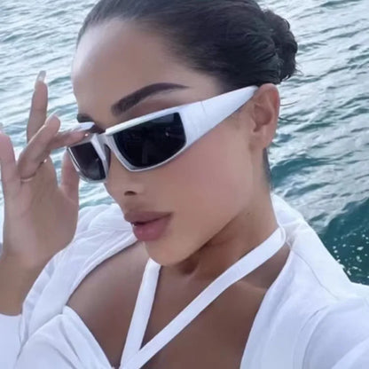 Futuristic Punk Sunglasses – UV400 Concave Shape Cool Style for Men & Women