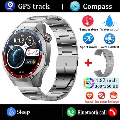 Sport Smartwatch for Android & iOS – AMOLED Screen, GPS, Heart Rate, Bluetooth Calls, Waterproof