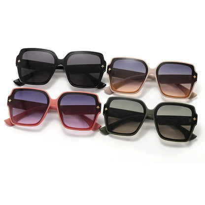 Viral Korean Fashion Sunglasses – Leather Frame Large Square UV Protection