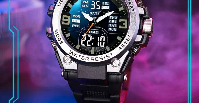 Digital Men Military Watch 50m Waterproof Wristwatch LED Quartz Clock Sport Watch Male Big Watches Men Relogios Masculino