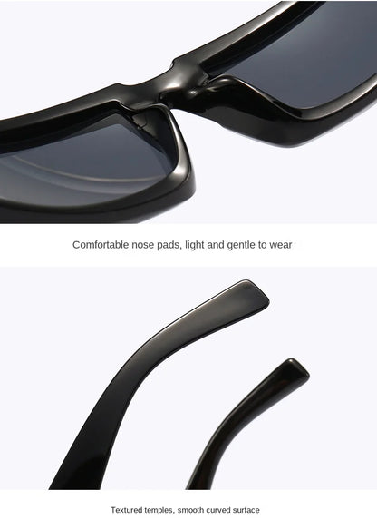 Futuristic Punk Sunglasses – UV400 Concave Shape Cool Style for Men & Women