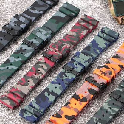 Men Women Bracelets Camouflage Silicone Watch Strap Rubber Watchband 22mm High Quality Sport Wristbands for Huawei Watch GT2/GT3 - BeeTrendyShop.COM