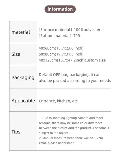Modern Minimalist Square Floor Mat - Durable, Stain/Fade Resistant, Non-Slip Rubber Backing, Machine Washable for Indoor/Outdoor - BeeTrendyShop.COM