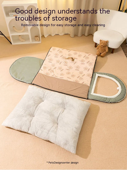 Extra Large Dog Bed - Winter Warm House-Style Bed with Removable Cover - BeeTrendyShop.COM