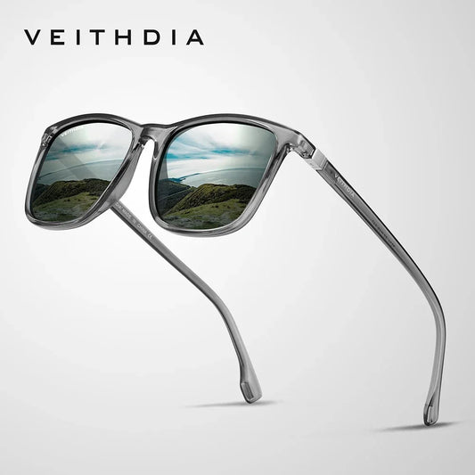 VEITHDIA Retro TR90 Sunglasses – Polarized UV400 Unisex Square Eyewear