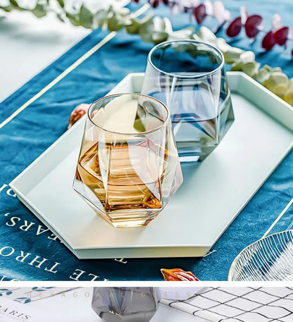 Diamond Clear Plastic Wine Glass – 360ml Party Cocktail Tumbler