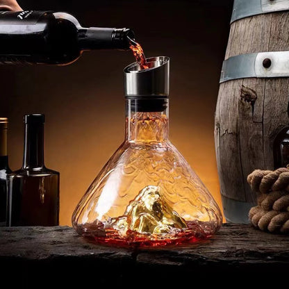 Iceberg Whisky Decanter – 1500ml Lead-Free Crystal Wine Carafe with Aerator