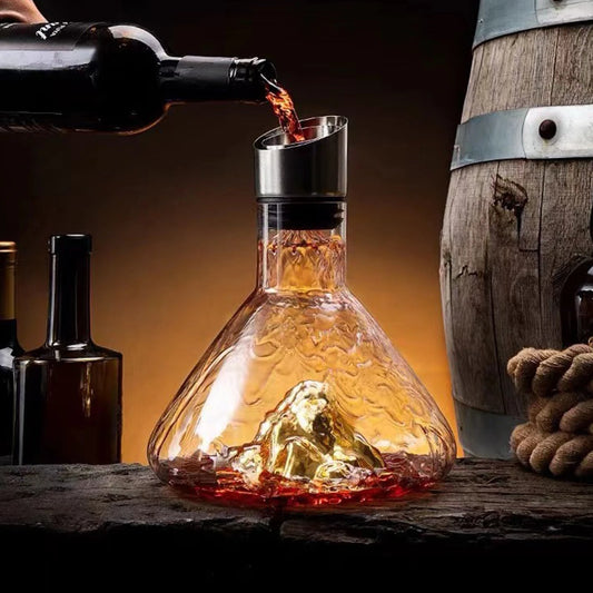 Iceberg Whisky Decanter – 1500ml Lead-Free Crystal Wine Carafe with Aerator