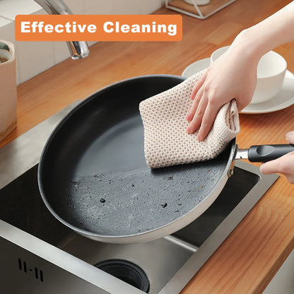 Cotton Honeycomb Kitchen Dishcloth – Soft, Absorbent & Breathable Cleaning Cloth