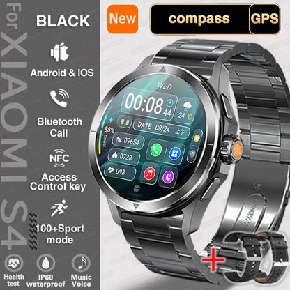 S4 Ultra Outdoor Sport Smartwatch – AMOLED HD, NFC, GPS, Heart Rate, Bluetooth Call