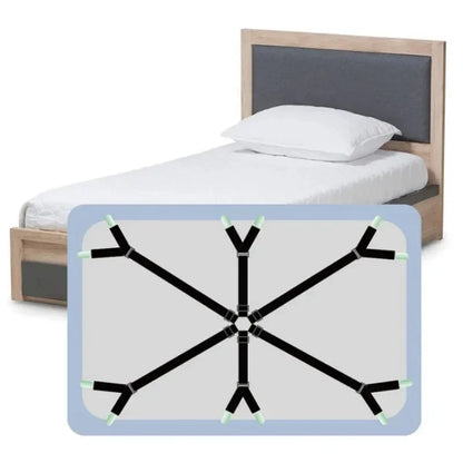 12-Piece Elastic Bed Sheet Clips – Non-Slip Sheet Fasteners for Bedding, Sofa Covers & Blankets
