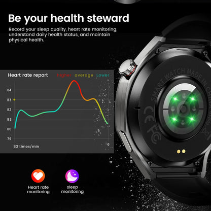 Sport Smartwatch for Android & iOS – AMOLED Screen, GPS, Heart Rate, Bluetooth Calls, Waterproof