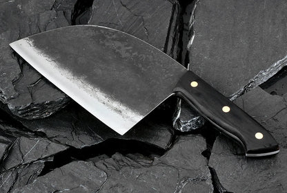 Handmade Forged Cleaver Chef Knife – Full Tang High Hardness Steel Butcher Knife