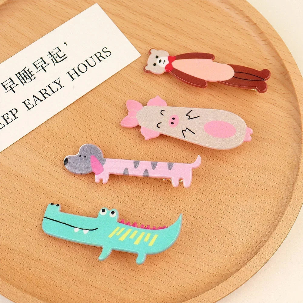 Kawaii Cartoon Hair Side Clips – Cute Claw Hairpin for Girls, Women & Kids (2Pcs)