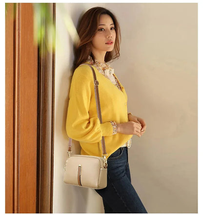 Women's Messenger Bag Women's Shoulder Bag Handbag Designer Cowhide Flap Bag Luxury Crossbody Bag For Women - BeeTrendyShop.COM
