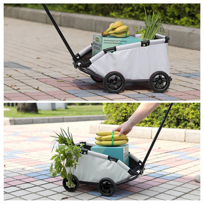 Compact Rotating Pet Stroller - 4-Wheel Foldable for Cats & Small Dogs - BeeTrendyShop.COM