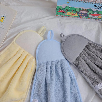 Cute Animal Kids Hand Towel – Soft Hanging Towel for Bathroom & Kitchen