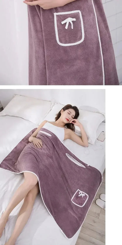 Womens Bath Towels Girls Wearable 140*85Cm Fast Drying Bathing Beach Spa Bathrobes Wash Clothing, Shower Bath And Gym Towel - BeeTrendyShop.COM