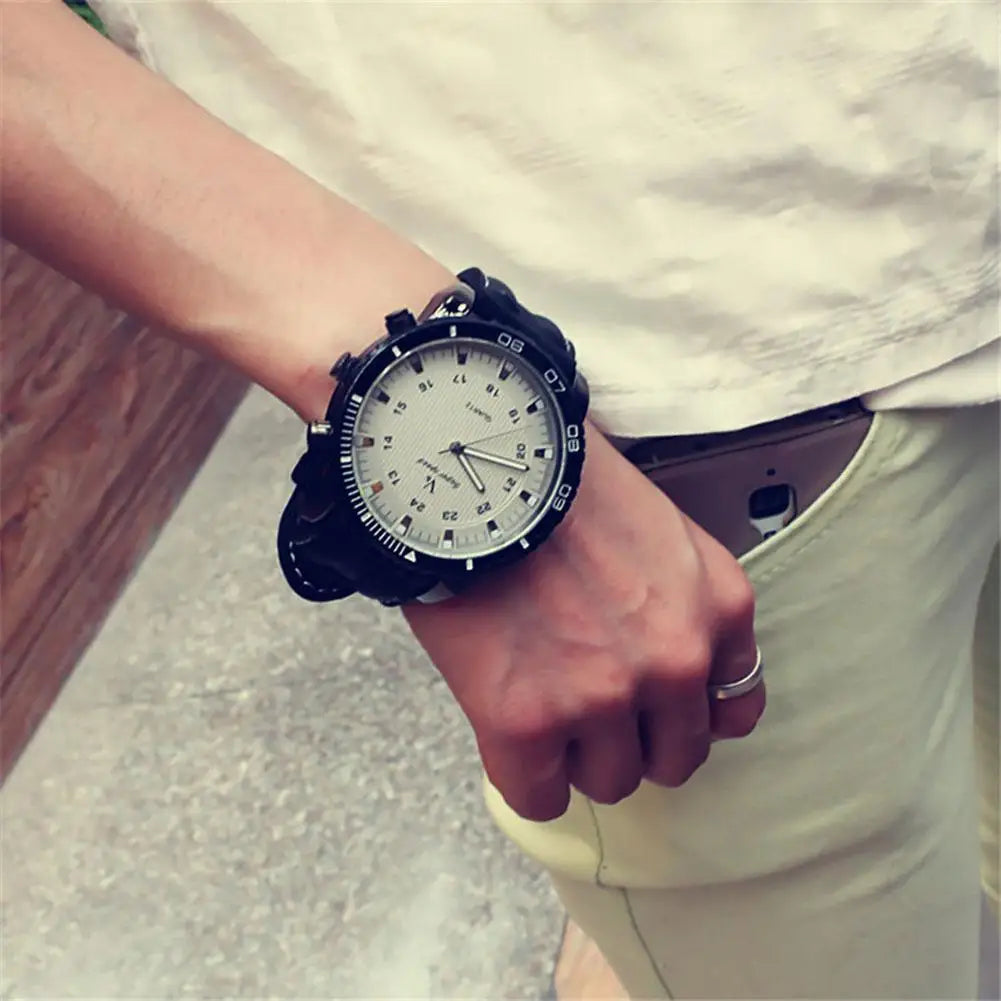 Times Unisex Women Men Wristwatch Sports Watches Outdoor Fashion Quartz Watch Large Round Dial Wristwatch - BeeTrendyShop.COM