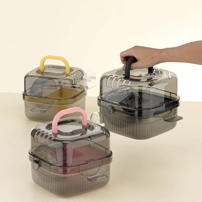 Small Animal Travel Carrier – Breathable PP Cage for Hamsters, Hedgehogs & Chinchillas