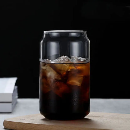 Can Shape Borosilicate Glass Cup – Coffee Tea Juice Wine Mug Drinkware