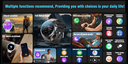 Sport Smartwatch for Android & iOS – AMOLED Screen, GPS, Heart Rate, Bluetooth Calls, Waterproof