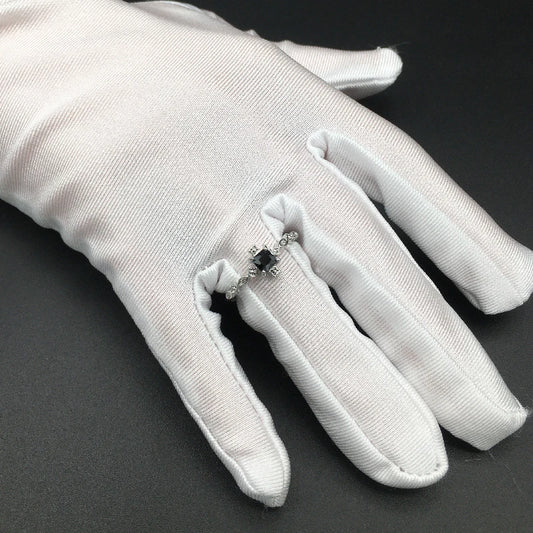 Fashion Ring 925 Silver Jewelry with Obsidian Zircon Gemstone Finger Rings Accessories for Women Wedding Party Gifts Wholesale