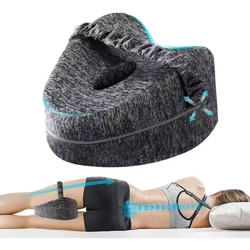 Orthopedic Hip Alignment Knee Pillow – Relieves Back, Hip & Sciatica Pain | Side Sleeper Cushion for Bed & Sofa